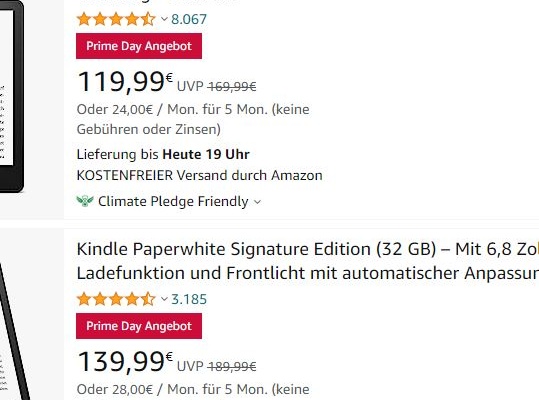 Schnell zugreifen Der Kindle Paperwhite zum Bestpreis am Amazon Prime Day 2023