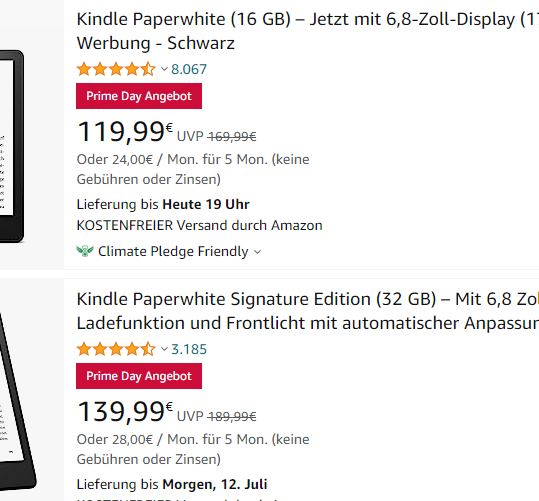 Schnell zugreifen Der Kindle Paperwhite zum Bestpreis am Amazon Prime Day 2023